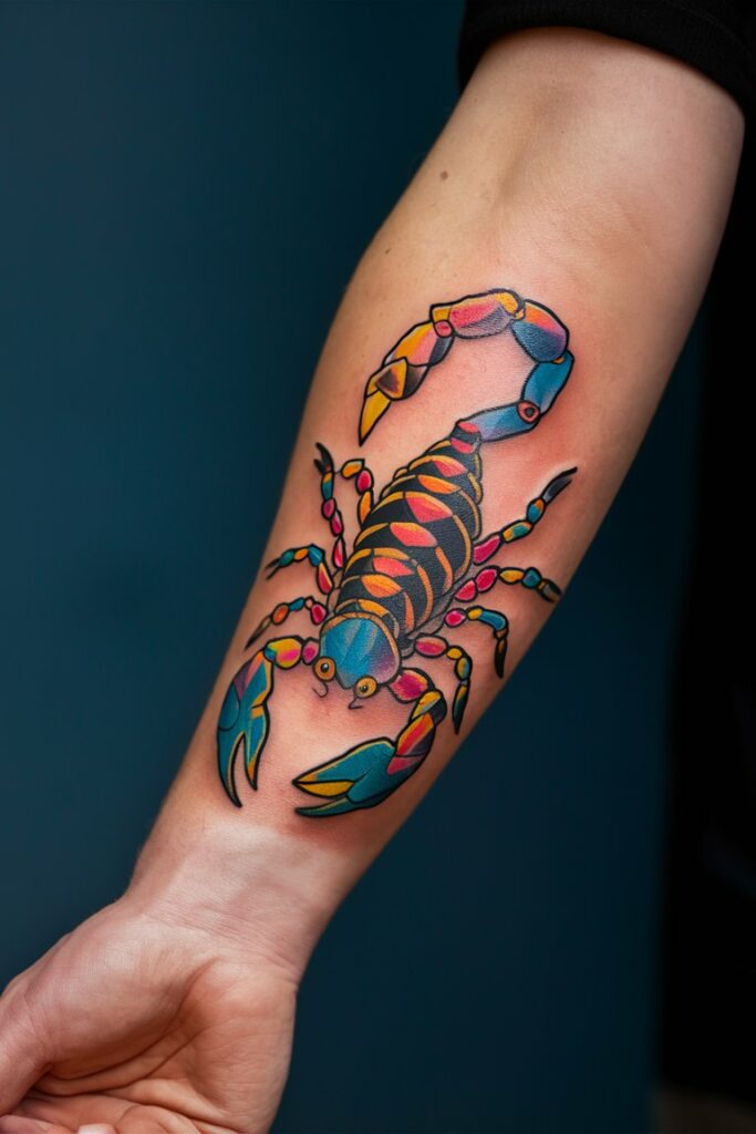 Skorpion Farb-Tattoo