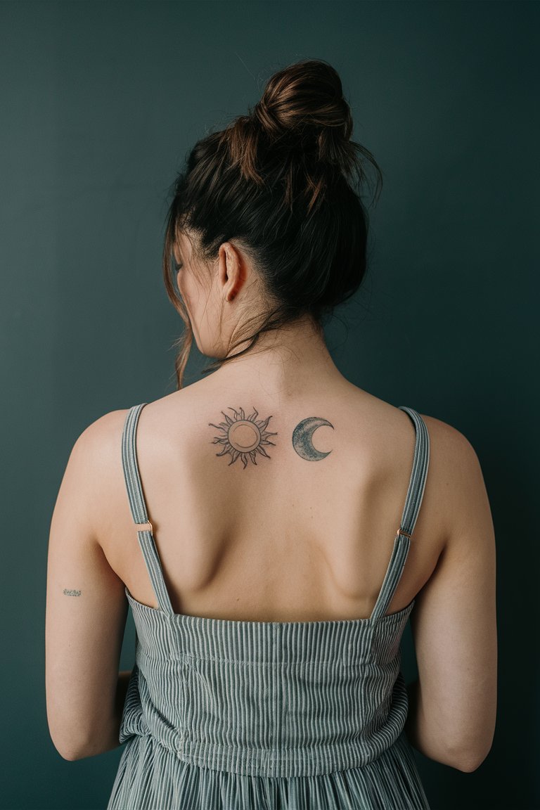 Sonne und Mond Tattoo