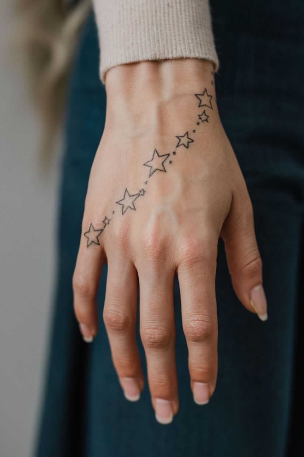 Sterne Hand Tattoo