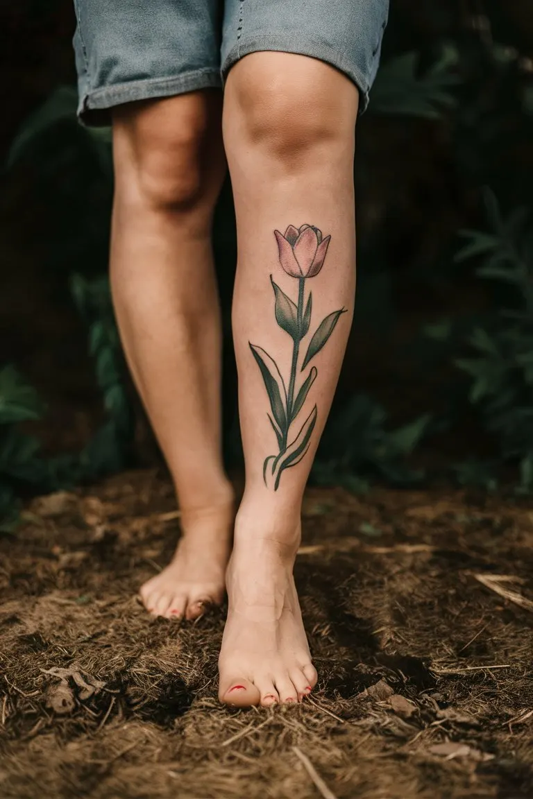 Tulpen Bein Tattoo