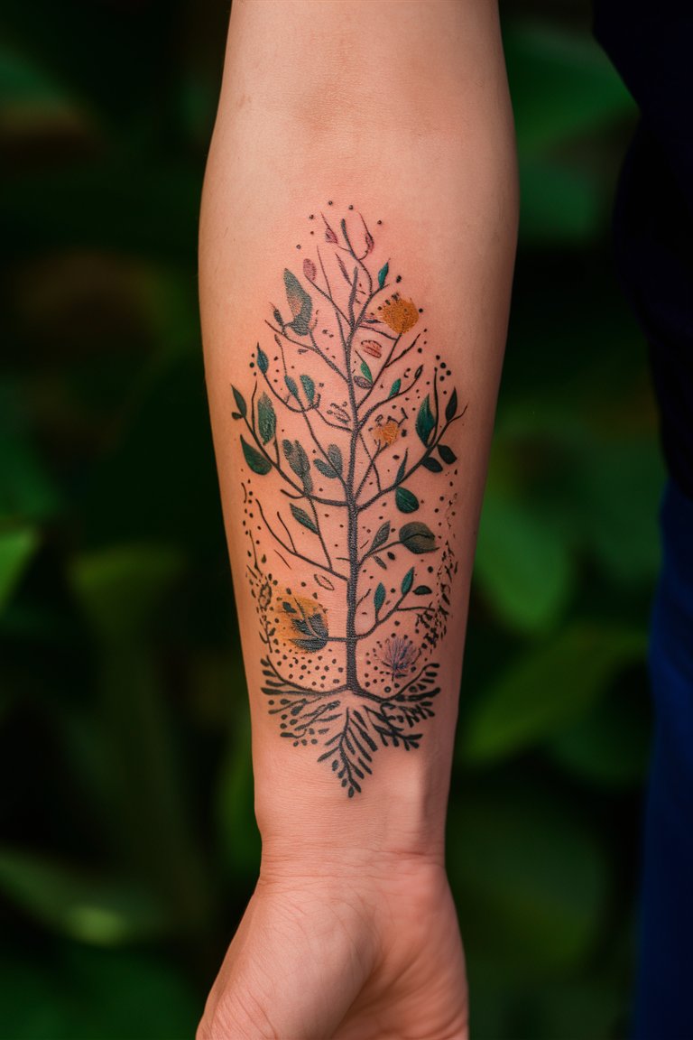 Von Mutter Natur inspiriertes Tattoo