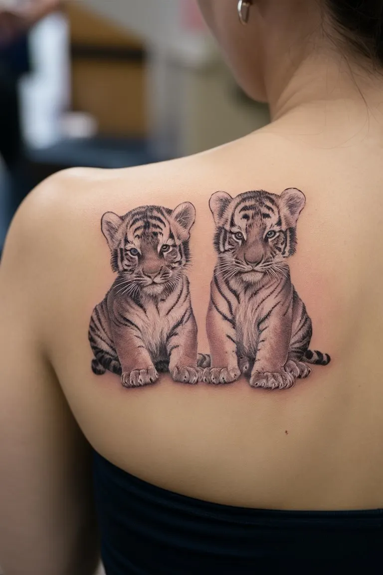 Zwei Tiger Tattoo