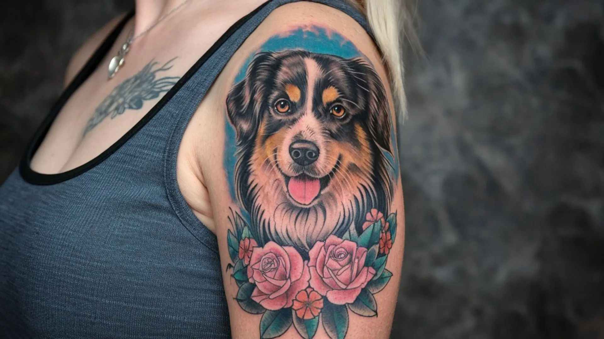 Hundetattoo am Arm