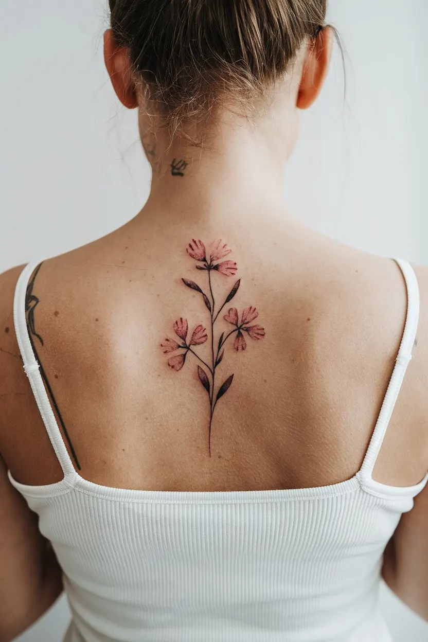 Aquarell-Blumen-Tattoo