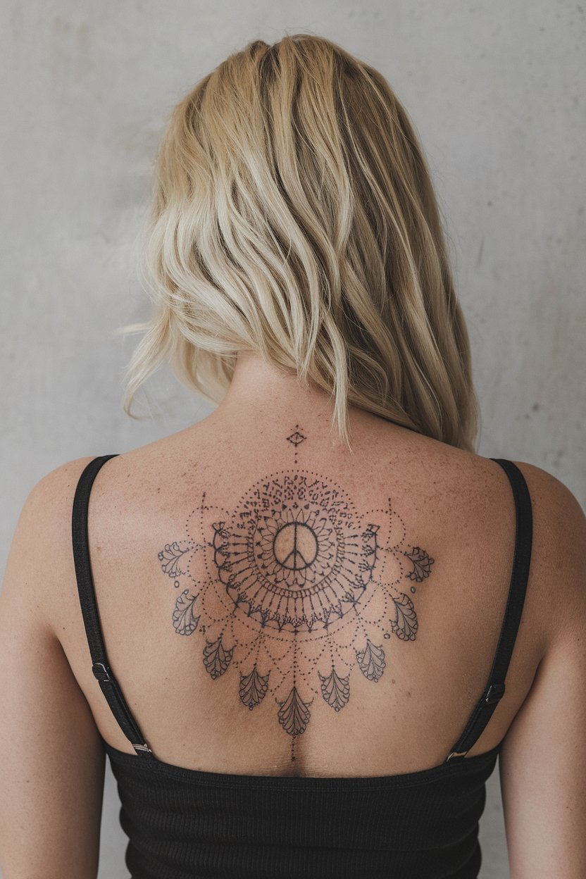 Boho Rueckentattoo