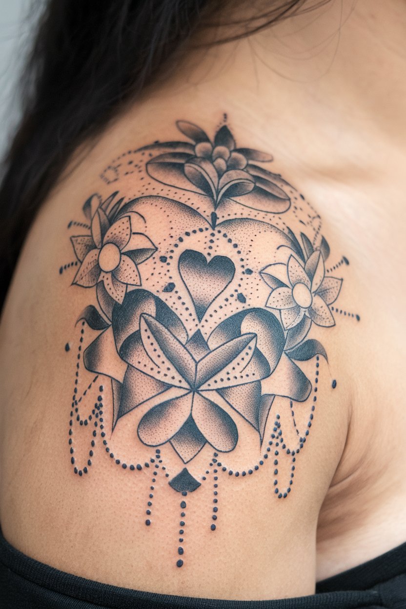 Dekorative Ornamente Dotwork Tattoo