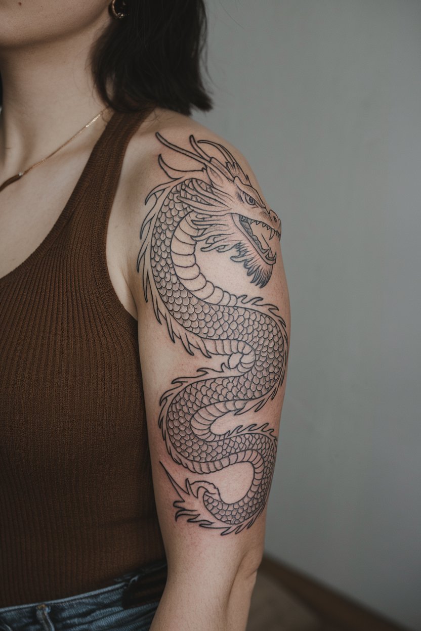 Drachen-Arm-Tattoo