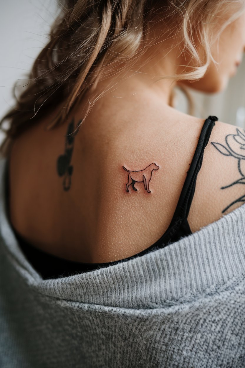 Einfaches Hundetattoo