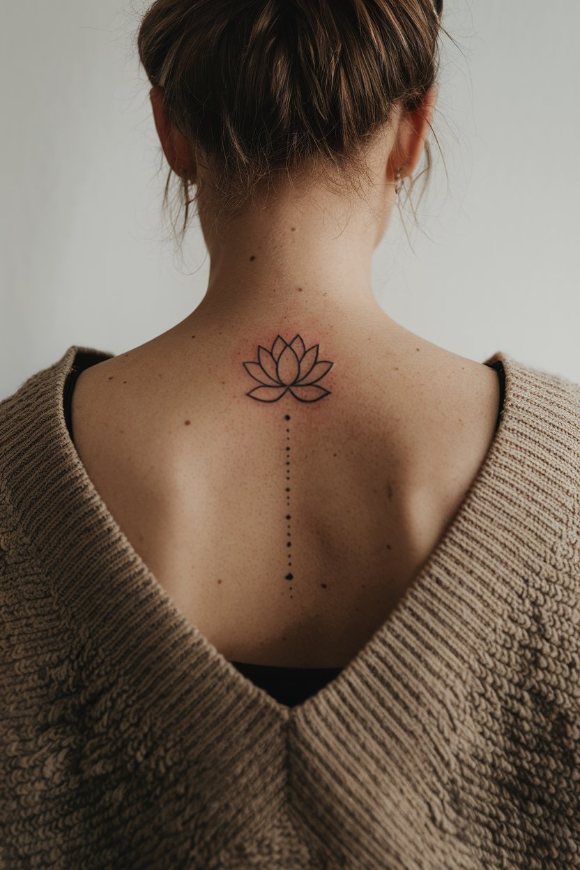 Einfaches Lotus-Tattoo