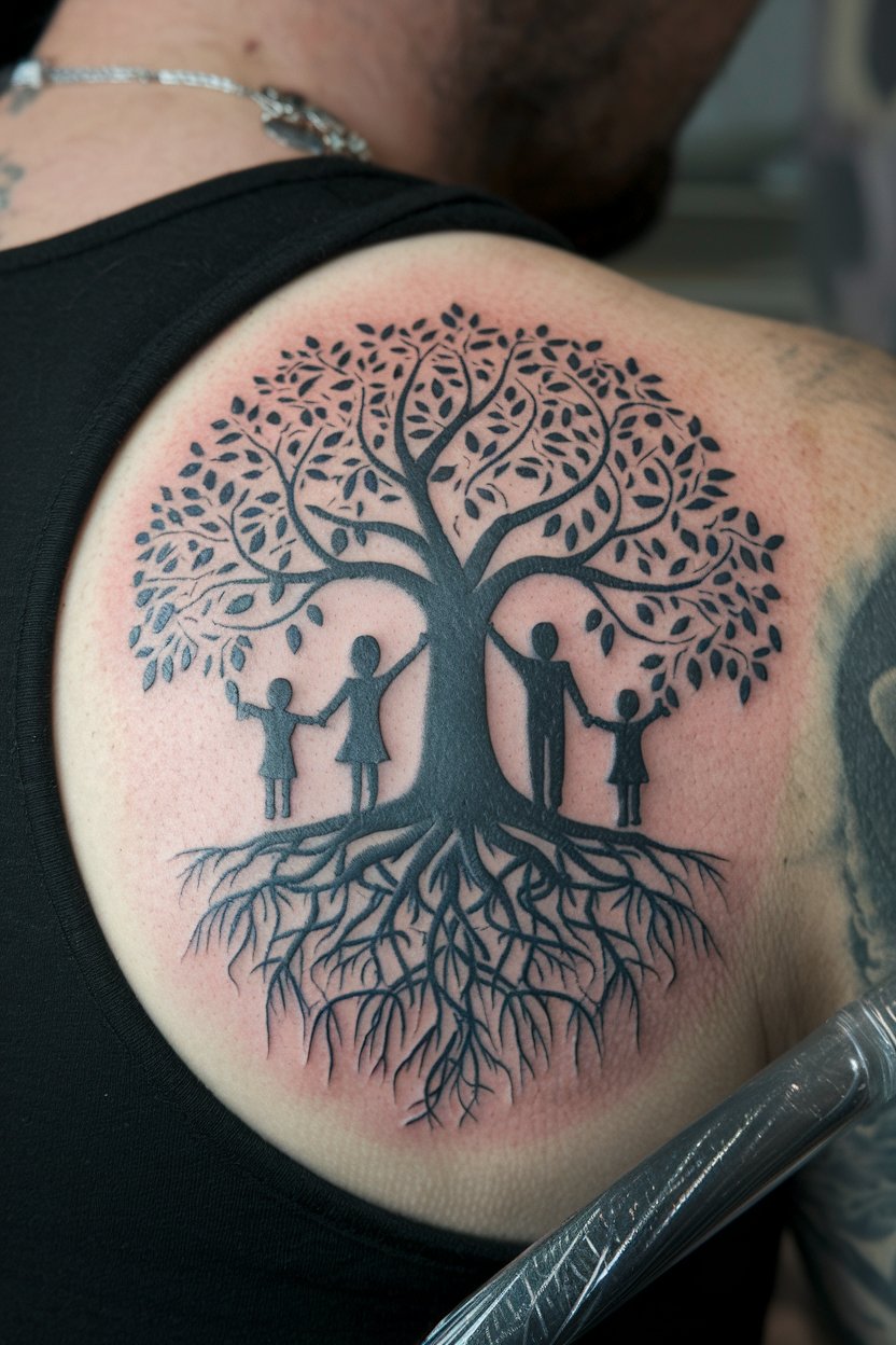 Familienbaum-Tattoo