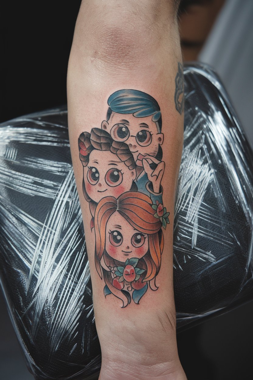 Familienmitglieder-Tattoo