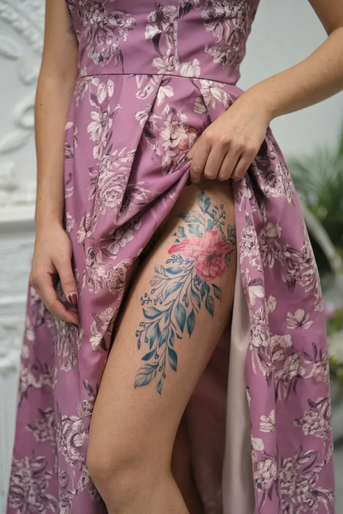 Feminines Blumen-Tattoo