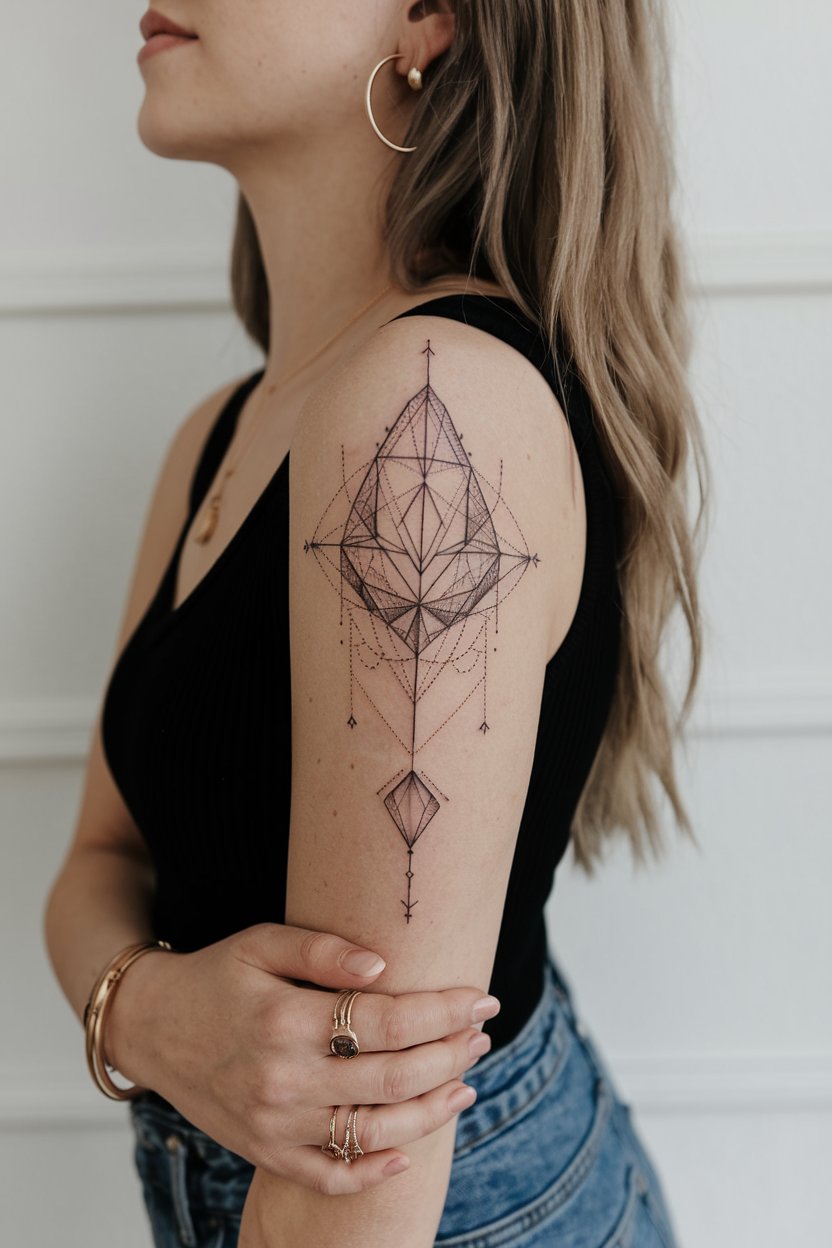 Geometrisches Arm-Tattoo