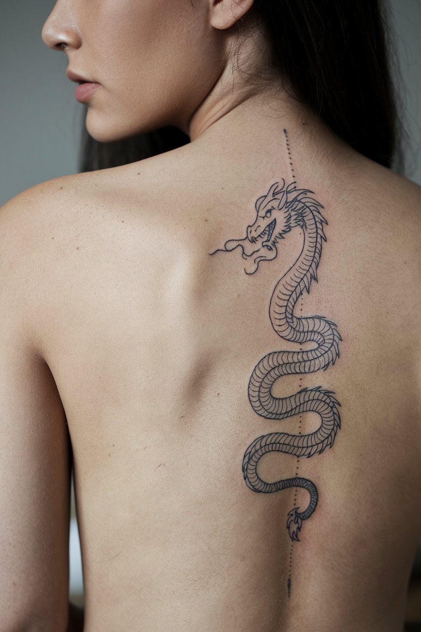 Haku Wirbelsaeulen Tatto