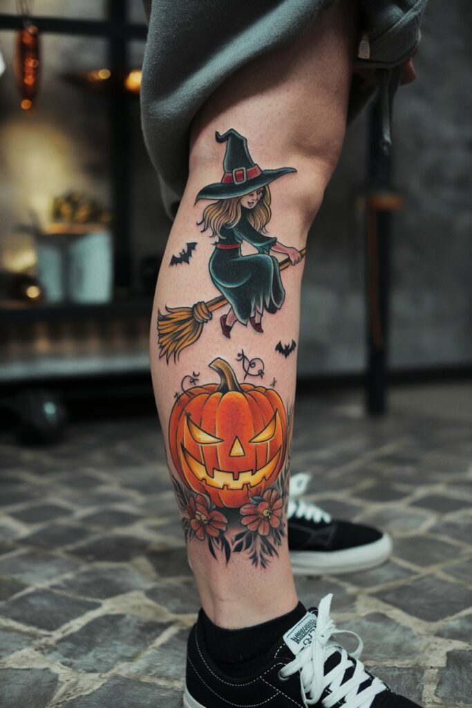 Halloween-Bein-Tattoo