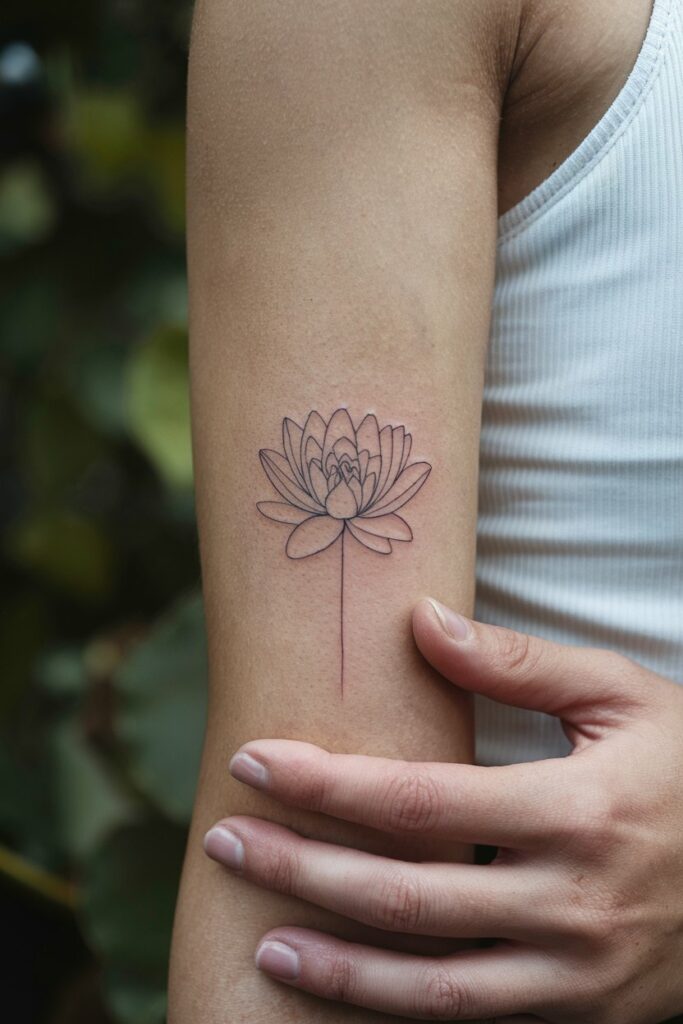 Kleine Seerose Tattoo