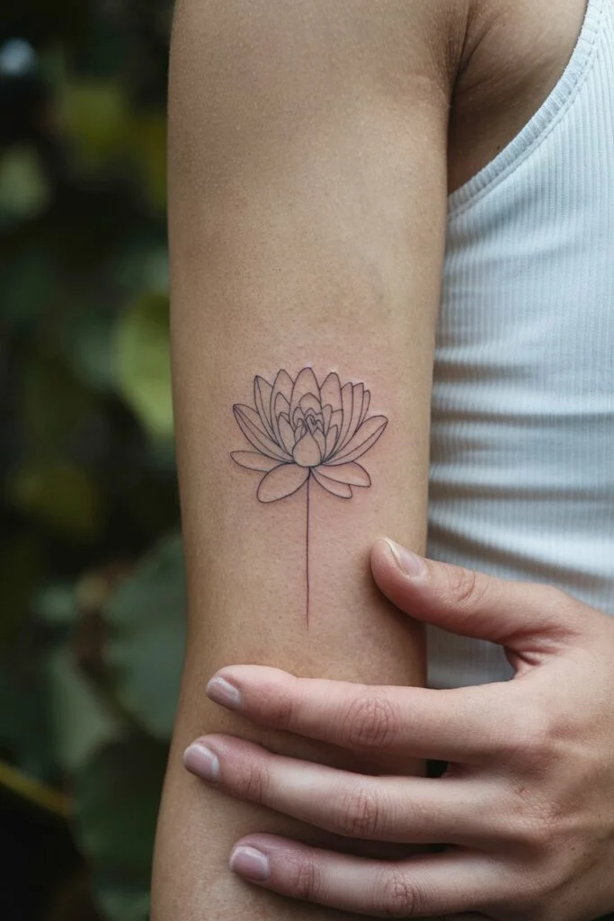 Kleine Seerose Tattoo