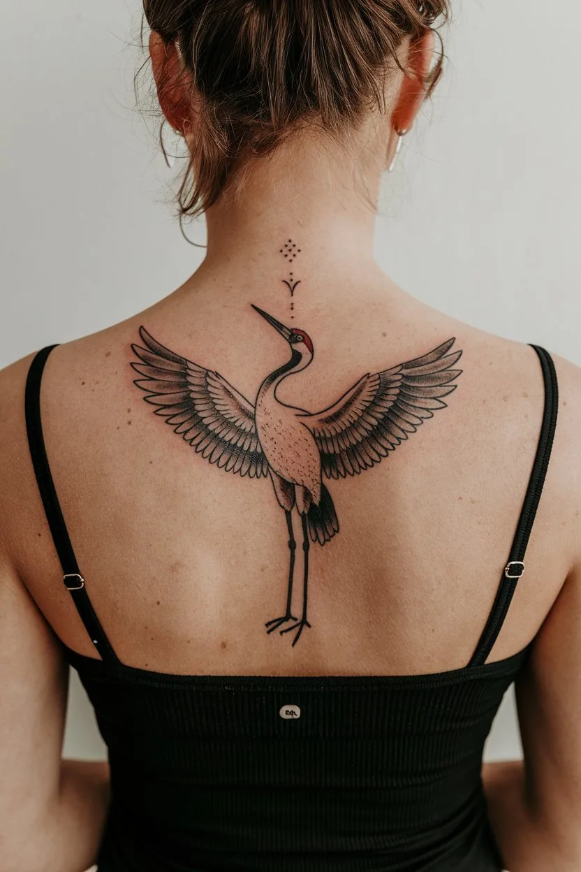 Kranichvogel Tattoo