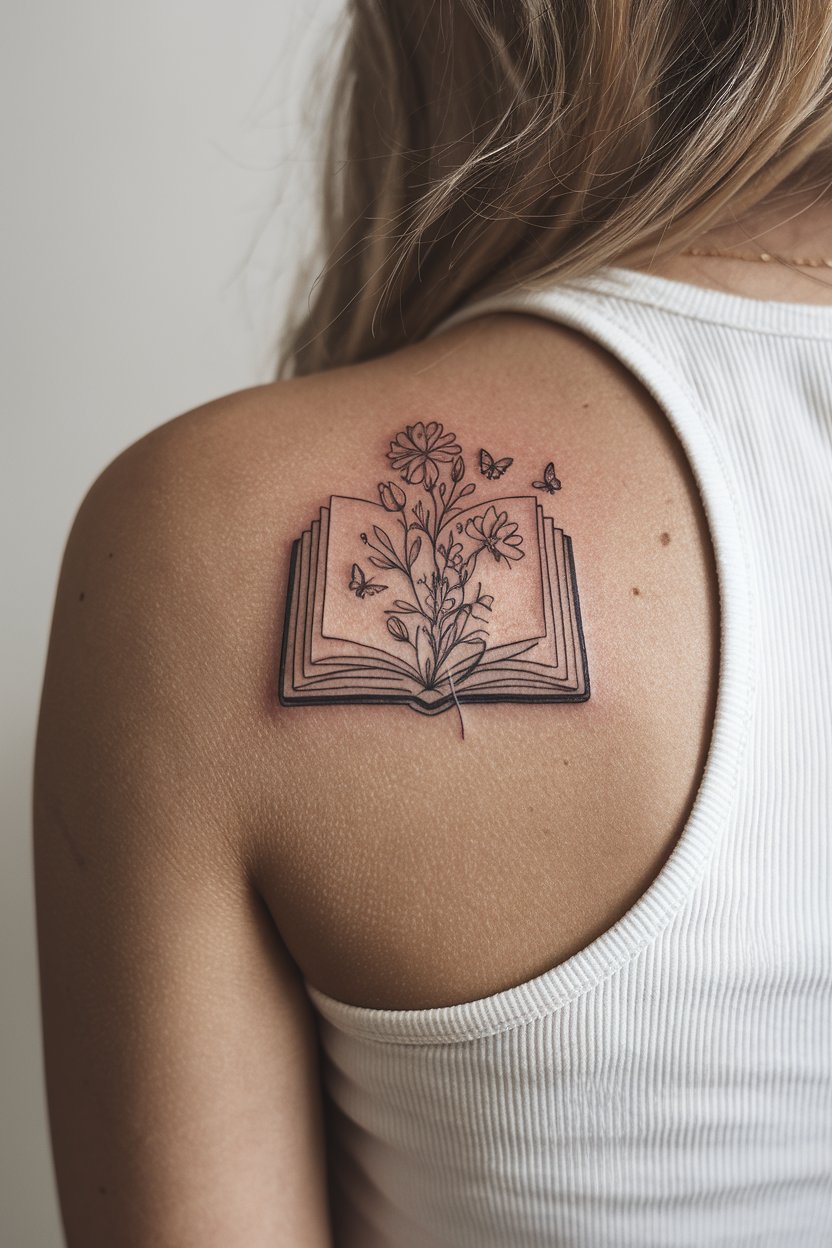 Offenes Buch Tattoo