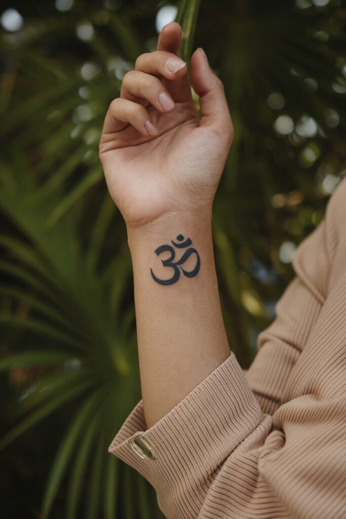 Om Handgelenk-Tattoo