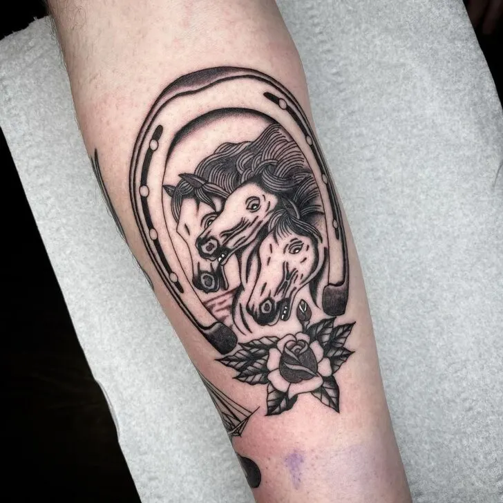 Pharaos Pferde Vintage-Tattoo