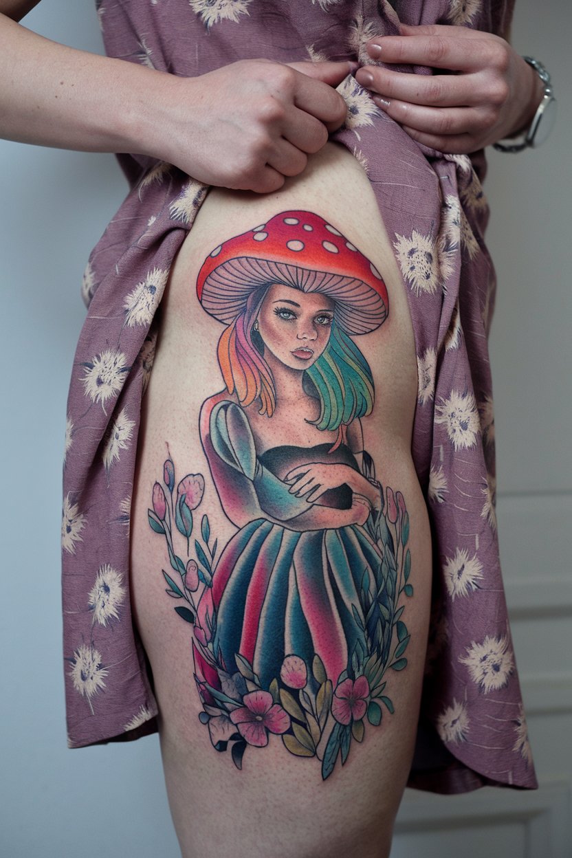 Pilzfrau Tattoo