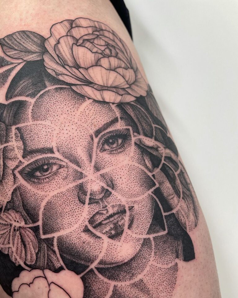 Portrait Dotwork Tattoo