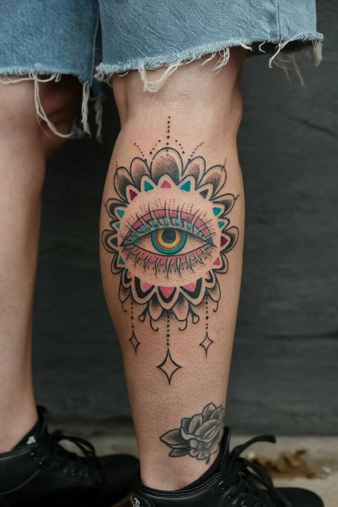 Psychedelische Augen Tattoo