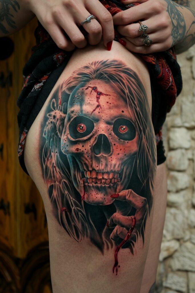 Realistisches Horror-Tattoo