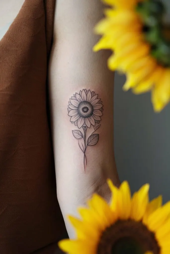 Sonnenblumen-Tattoo