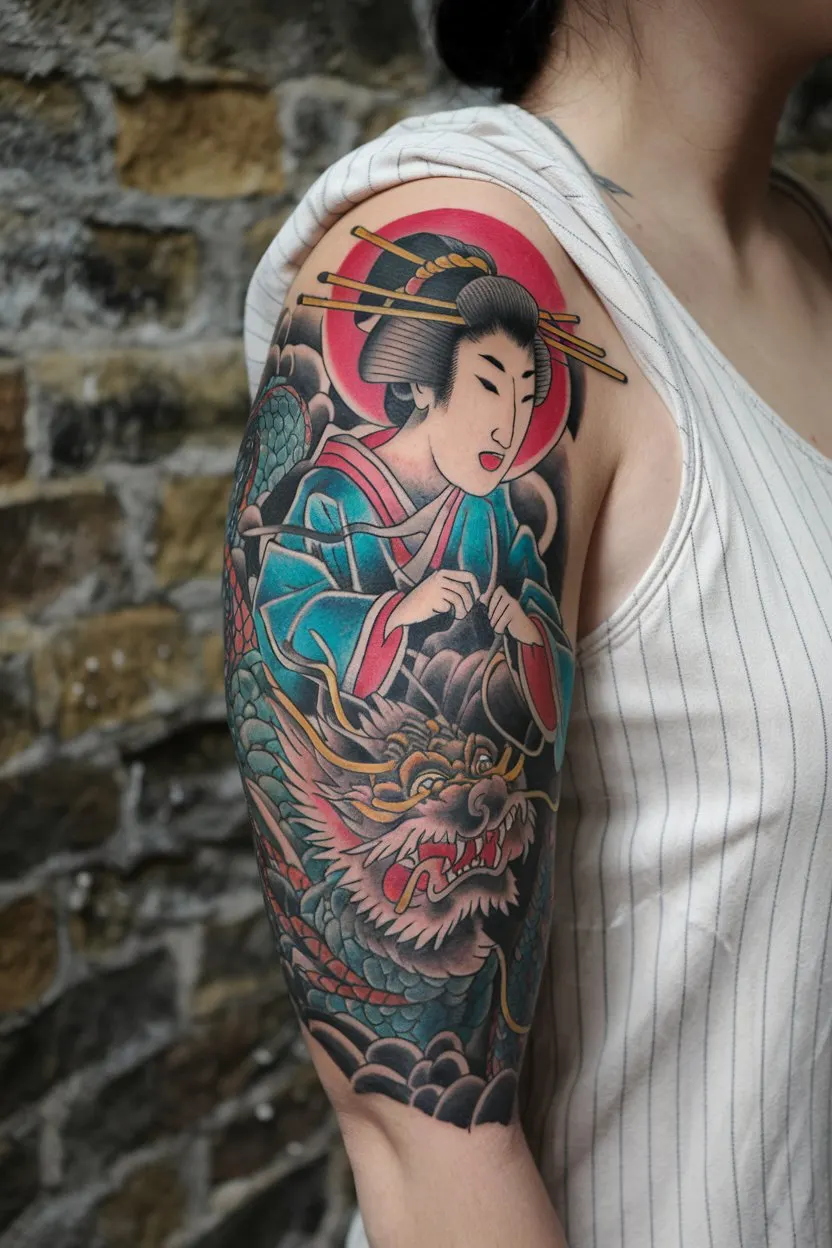 Traditionelles japanisches Tattoo