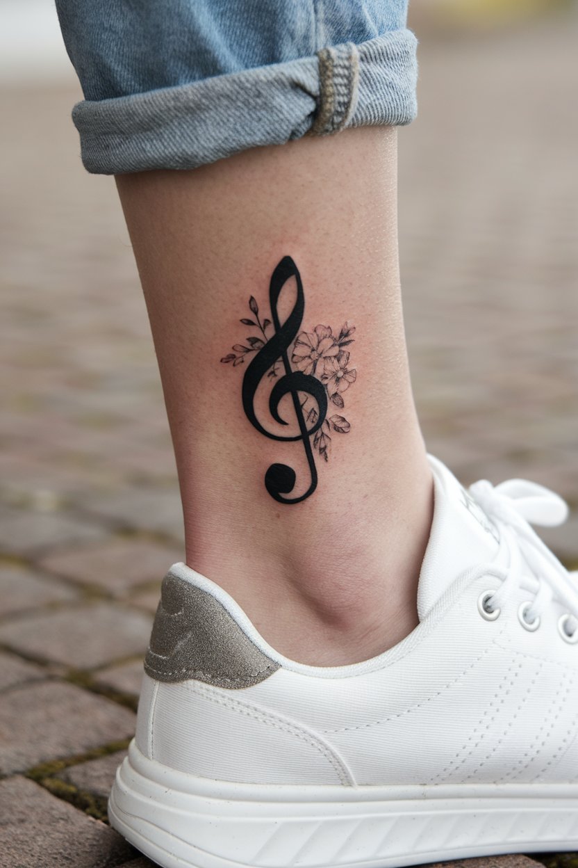 Violinschluessel Tattoo