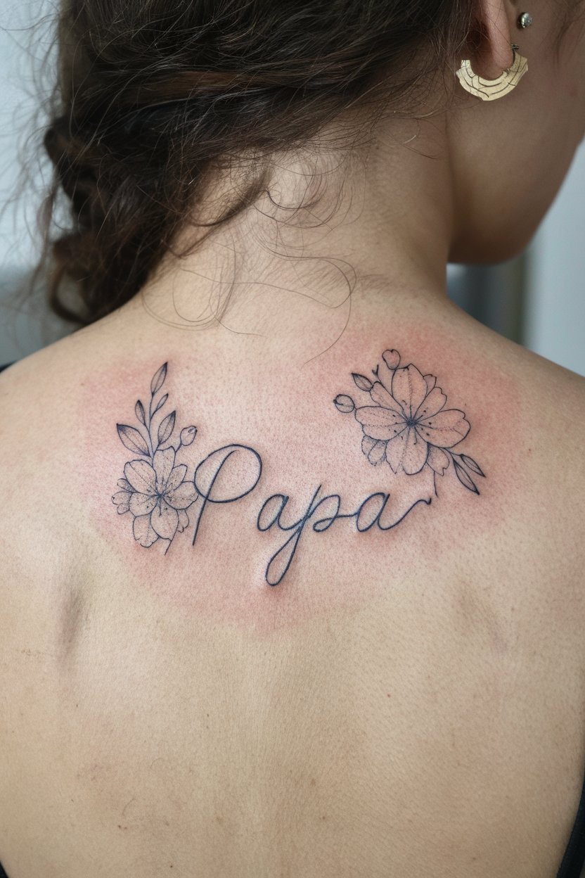 Wertschaetzung Tattoo fuer deinen Papa