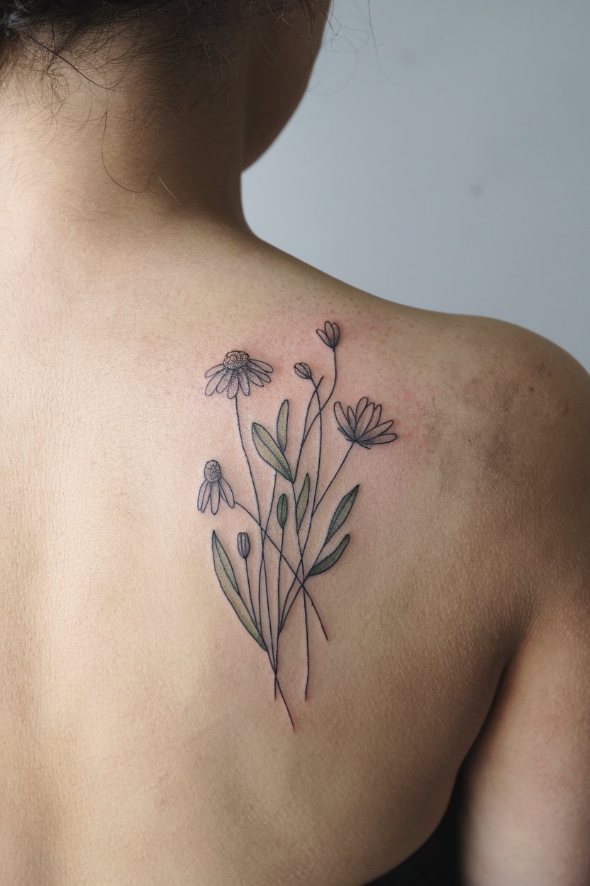 Wilde Blumen tattoo