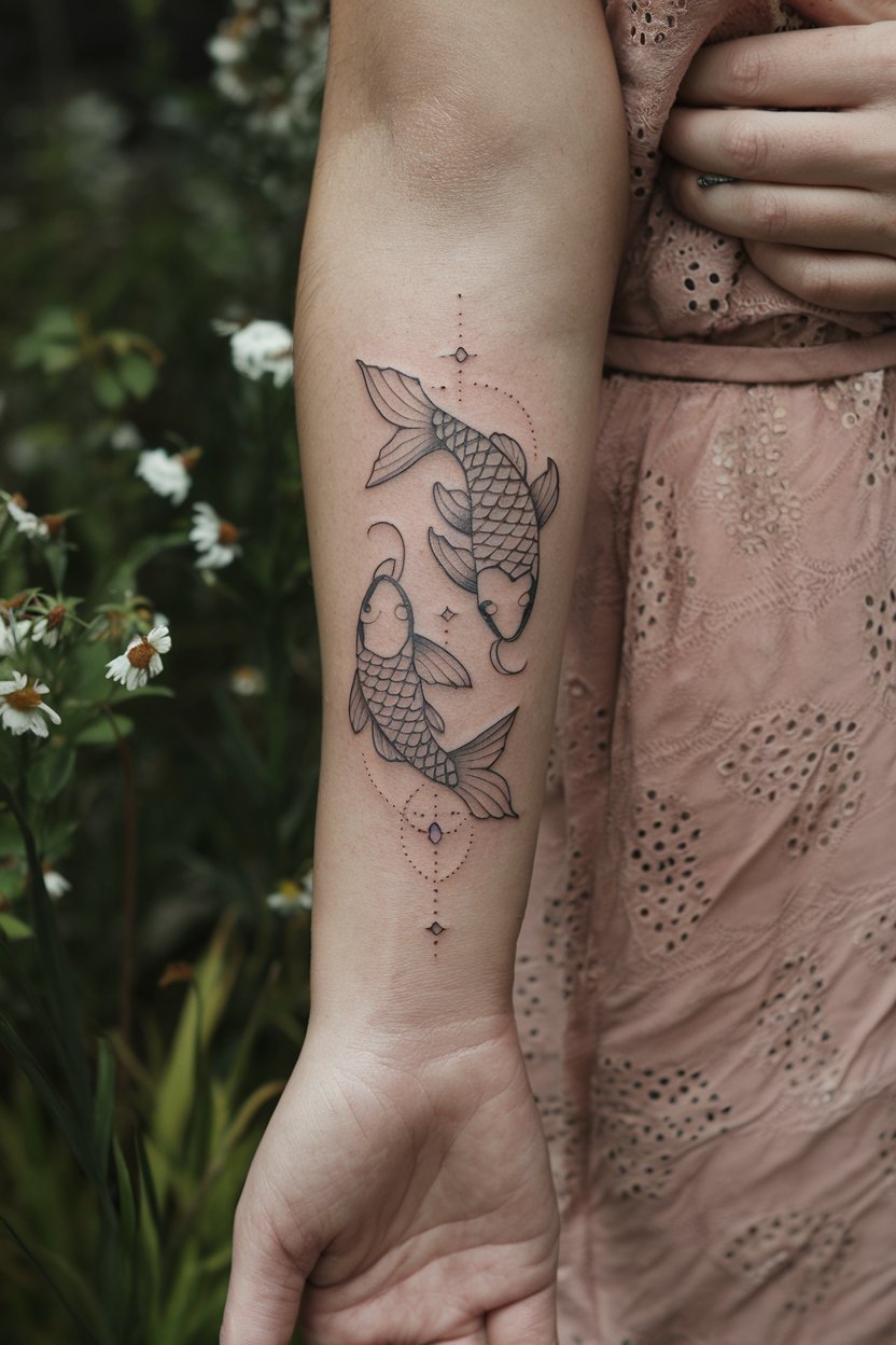 Fische Unterarm Tattoo