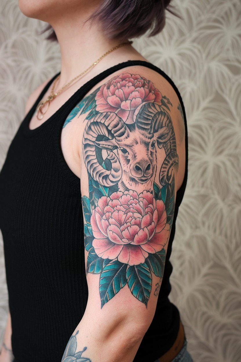 Florale Irezumi Tintenhuelle