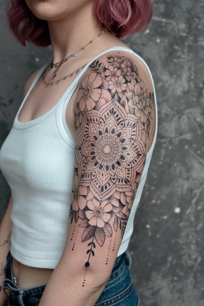 Florales Mandala Tattoo