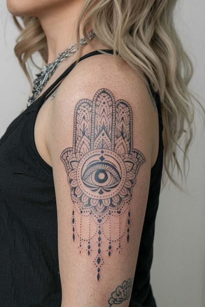 Hamsa Hand mit Mandala 