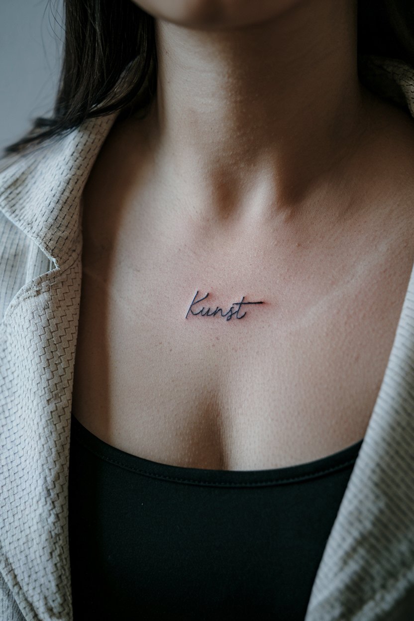 Kunst Ein Wort Tattoo