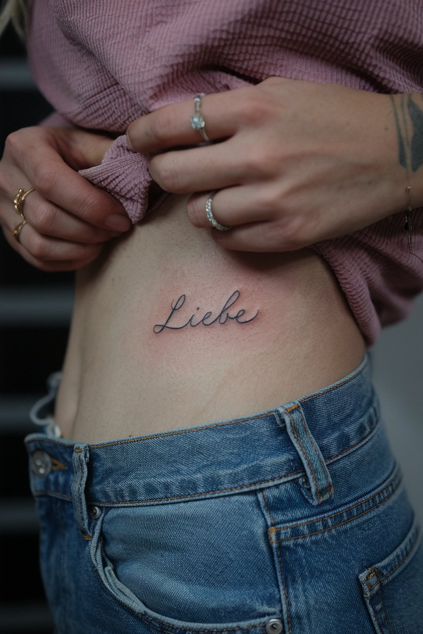 Liebe Ein Wort Tattoo