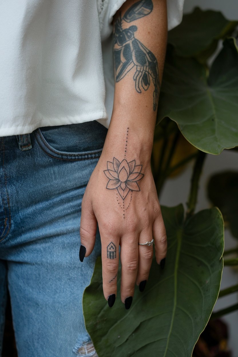 Lotus-Hand-Tattoo