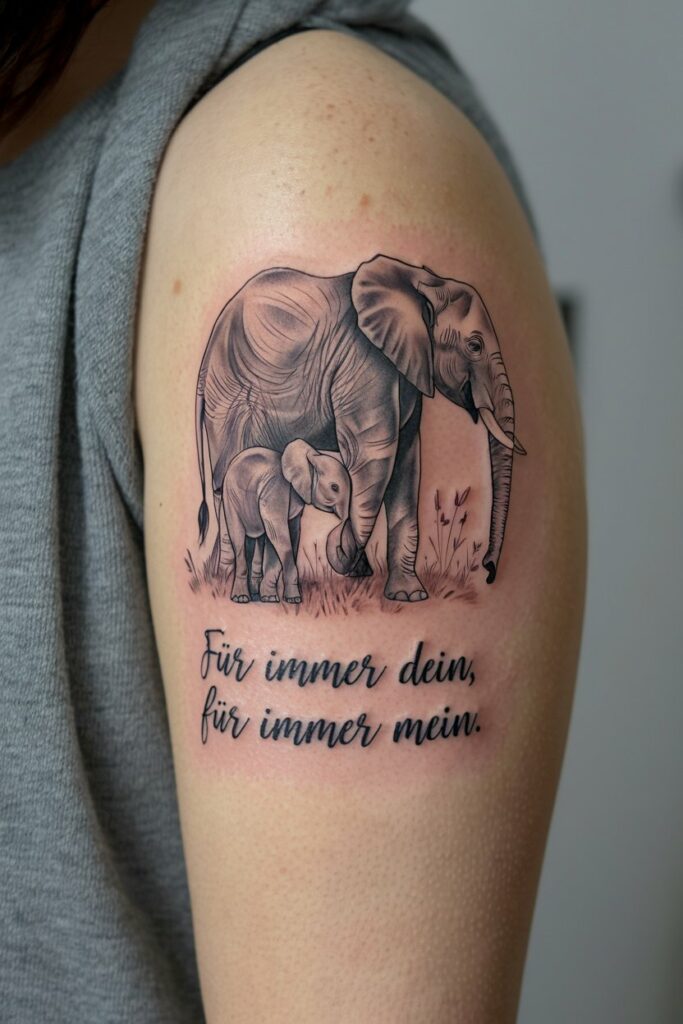 Mama-Tattoo mit Zitat