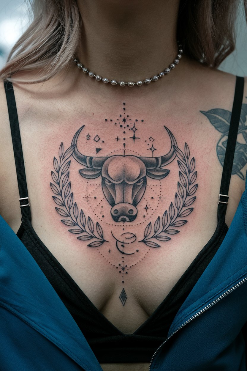 Stier Tierkreiszeichen Tattoo