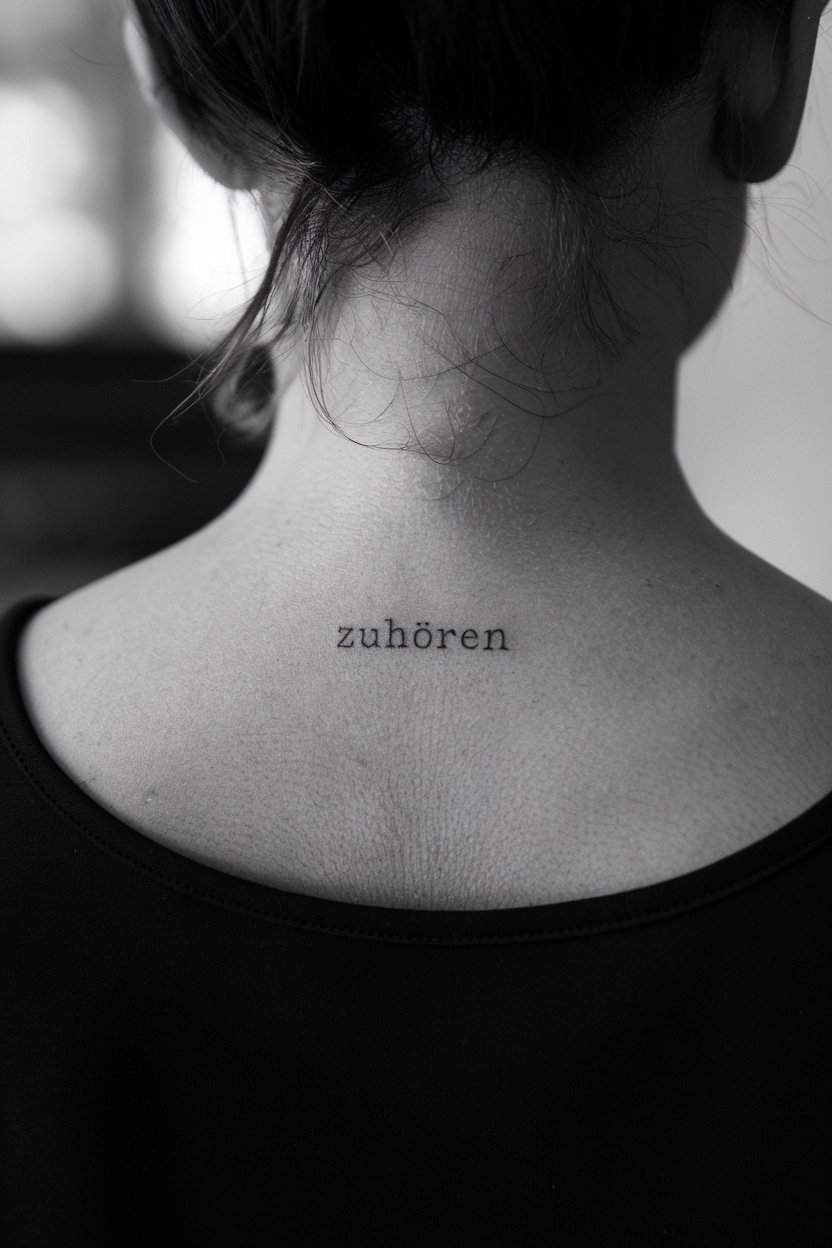 Zuhoeren Tattoo