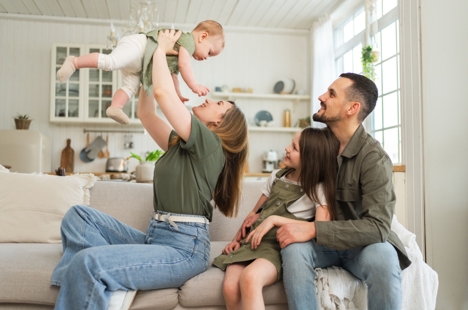 Familie im Haus