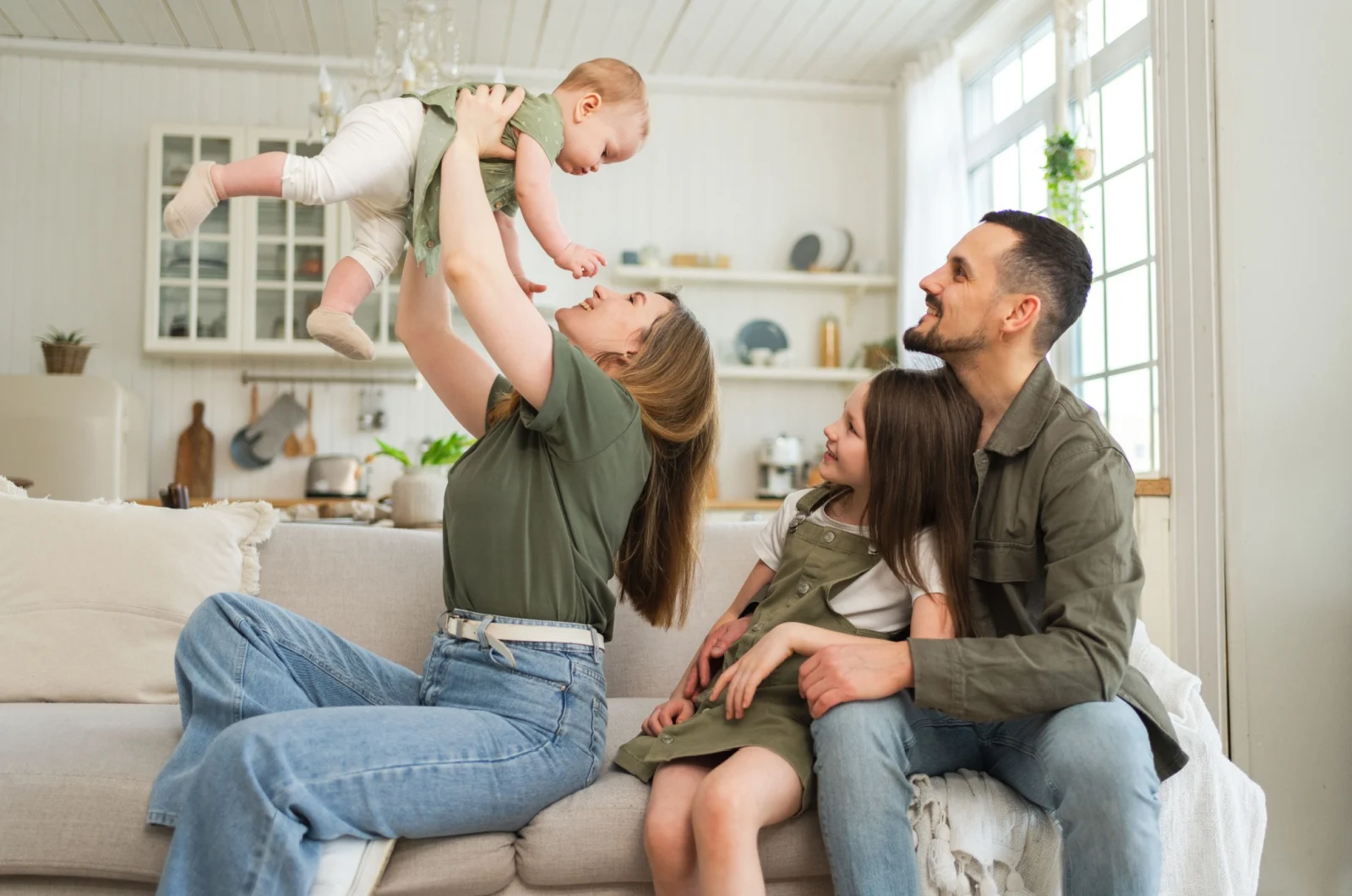 Familie im Haus