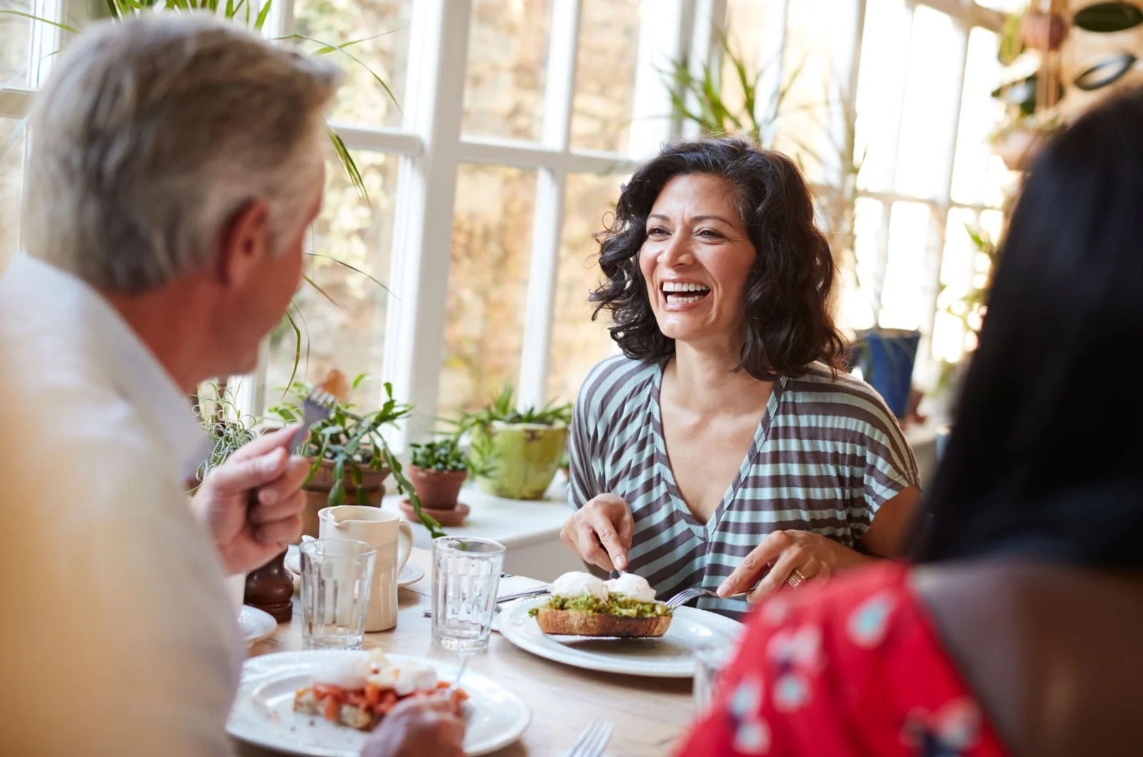 Frau ueber 40 bei einem Date