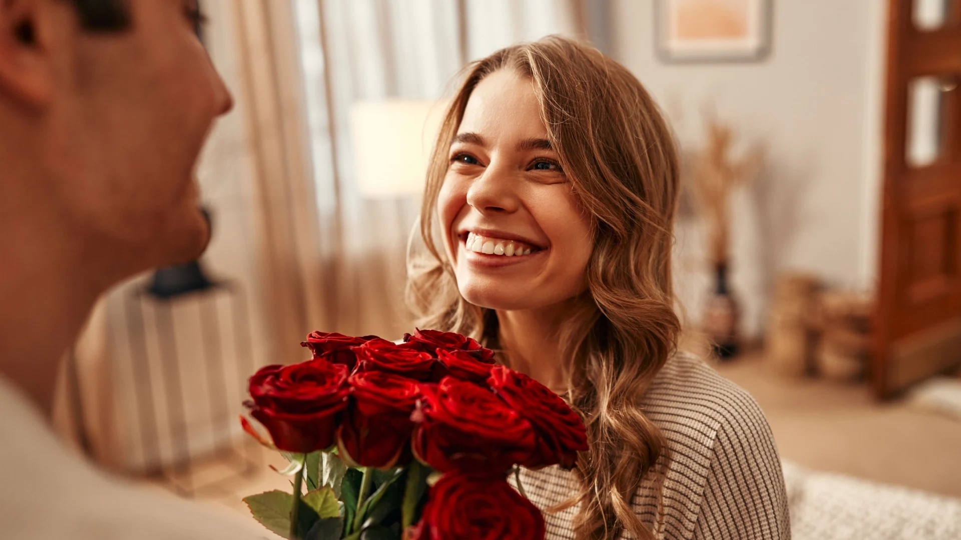 Frau mit Blumen