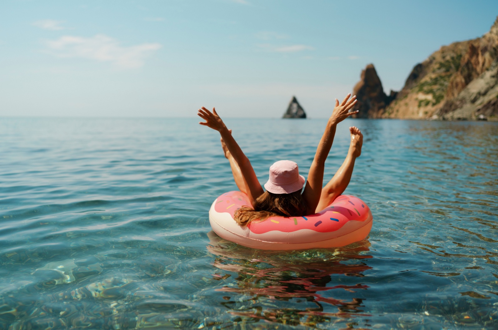 Frau im Urlaub
