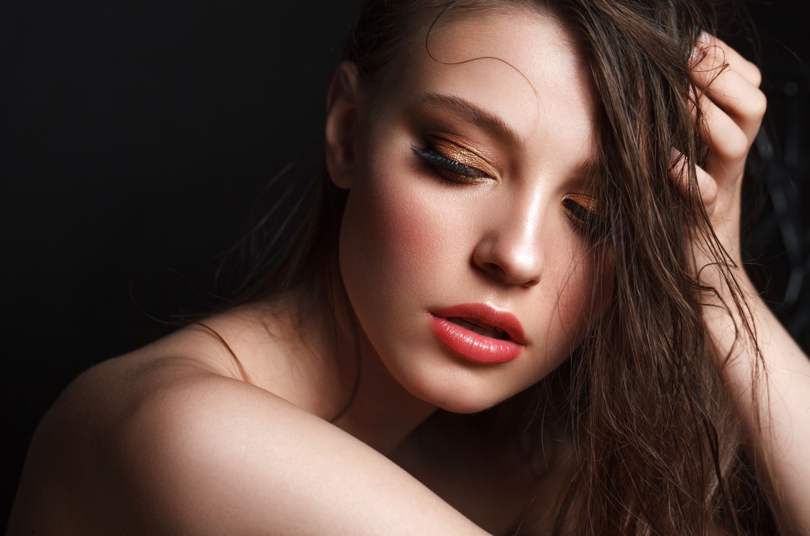 Frau mit Make-up